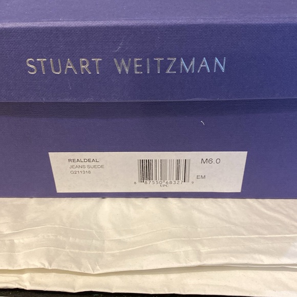 Stuart Weitzman Blue Suede Women's Sandals - Picture 6 of 6